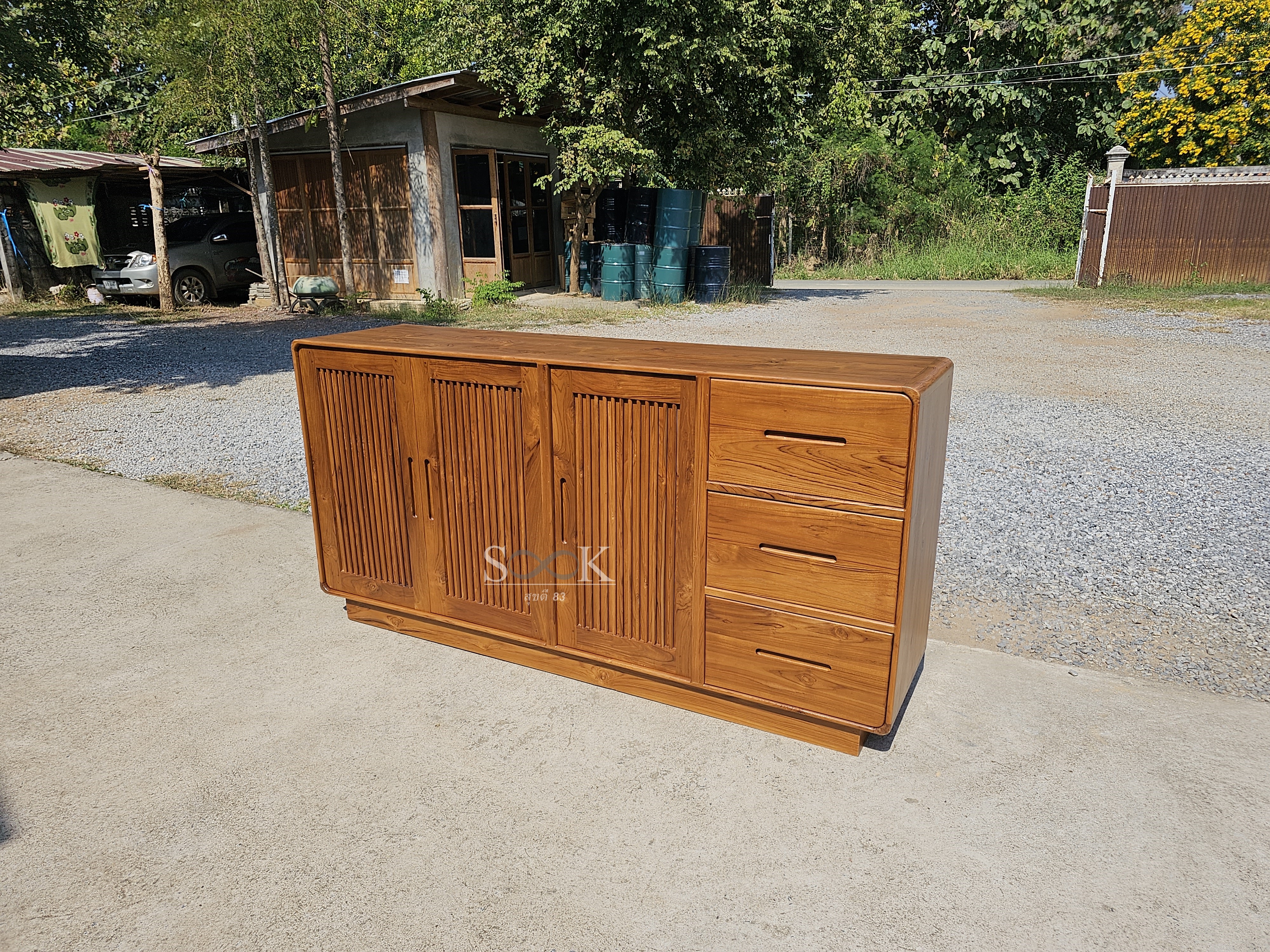 ตู้ไซด์บอร์ดเก็บของวางทีวี