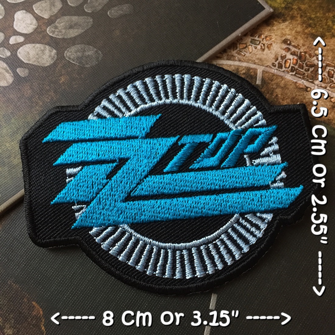 ZZ top วงดนตรี ร็อค เฮฟวี่เมทัล พังค์ ตัวรีดแบบปัก อาร์มปัก ตัวรีดติดเสื้อ ตัวรีด ติดกระเป๋า ติดหมวก ติดแจ๊คเก็ต Rock Iron on Embroidered Patch