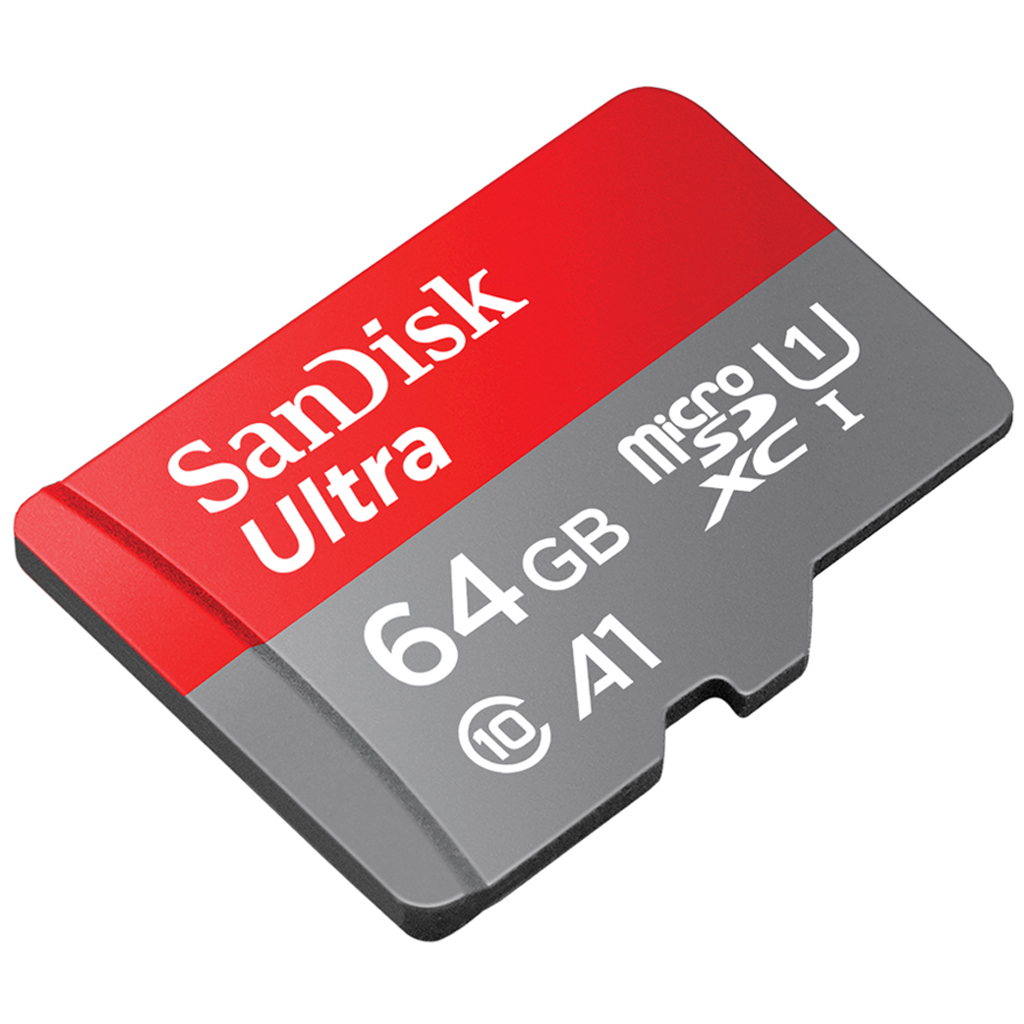 SanDisk MicroSD Card 64Gb Class10 Speed 140mb/s TFCARD ใส่โทรศัพท์ รองรับการลงแอพในเมม เล่นแอพได้เร็ว ประกัน Synnex10ปี SDSQUAB-064G-GN6MN