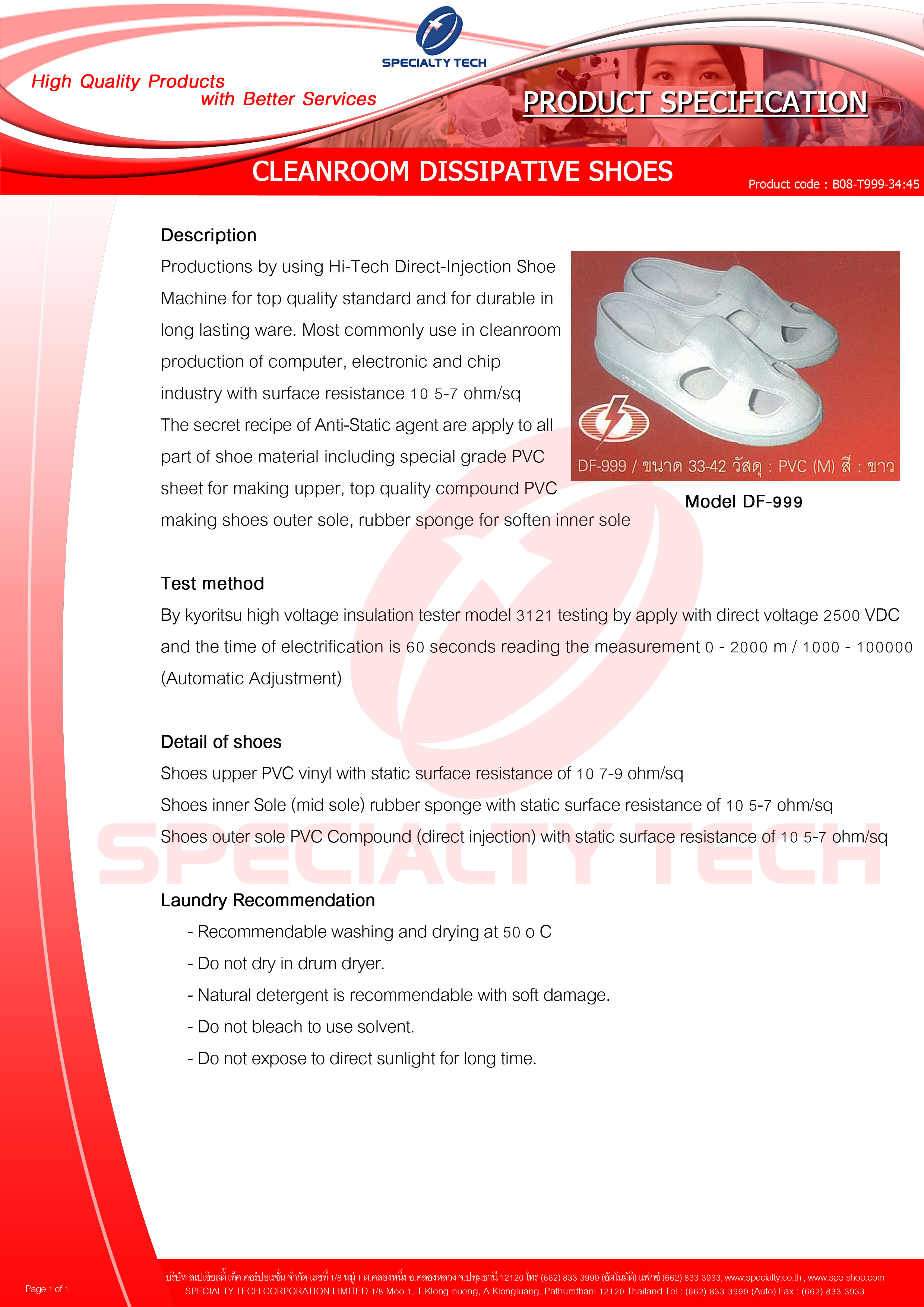 Cleanroom Dissipative Shoe