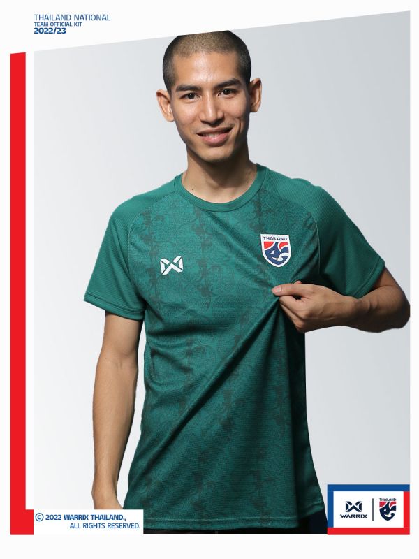 เสื้อเชียร์คอกลม 2022-2023 เสื้อฟุตบอลทีมชาติไทย Thailand National Team Kit (Cheer Version) WA-224FBATH53
