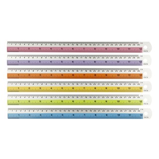 ไม้บรรทัดอะลูมิเนียม 12 นิ้ว คาดคละสี มีซ่า AR-12