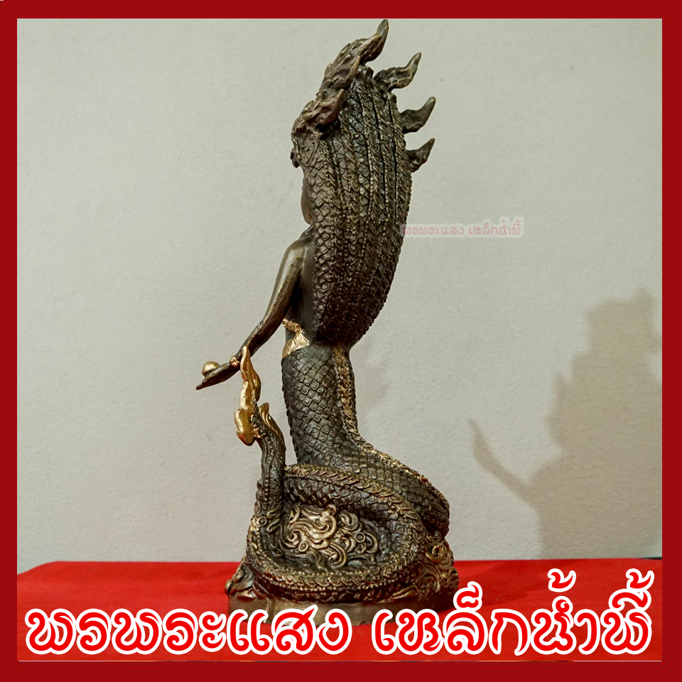 พ่อปู่ศรีสุทโธ แม่ย่าศรีปทุมมา สูง 14 นิ้ว วัตถุมงคล เนื้อมวลสารแร่เหล็กน้ำพี้