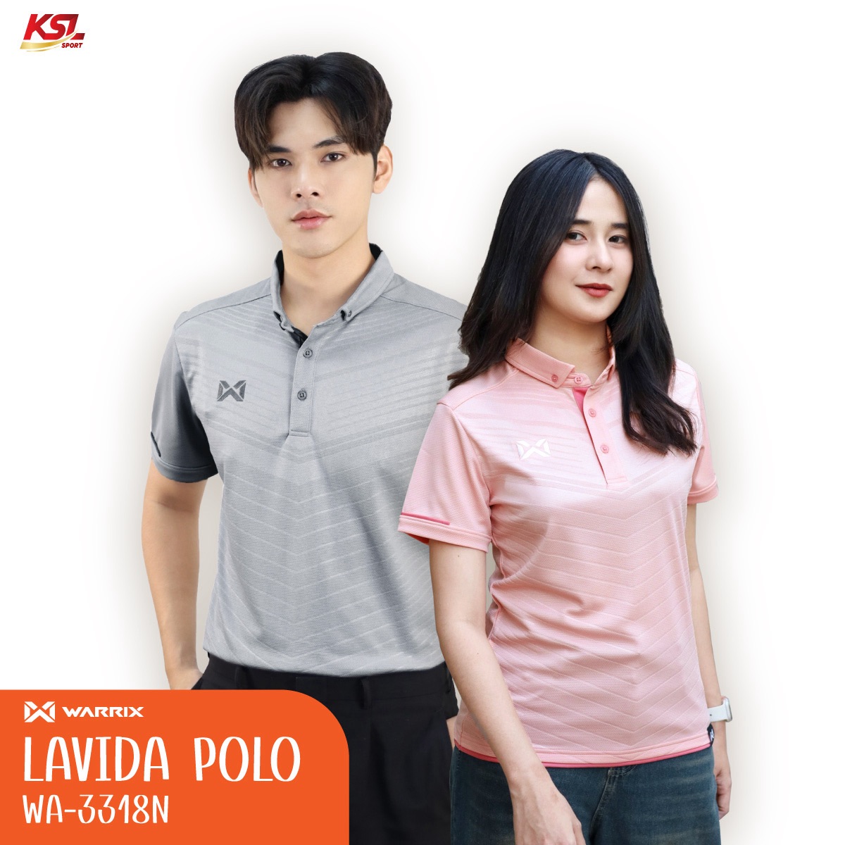 Warrix เสื้อโปโล วาริกซ์แขนสั้น พิมพ์ลาย วอริกซ์ WA-3318N 3318 LAVIDA สีใหม่ ทอง,คราม,เทา,น้ำเงิน,ฟ้าอ่อน ใส่สบาย ไม่ต้องรีด