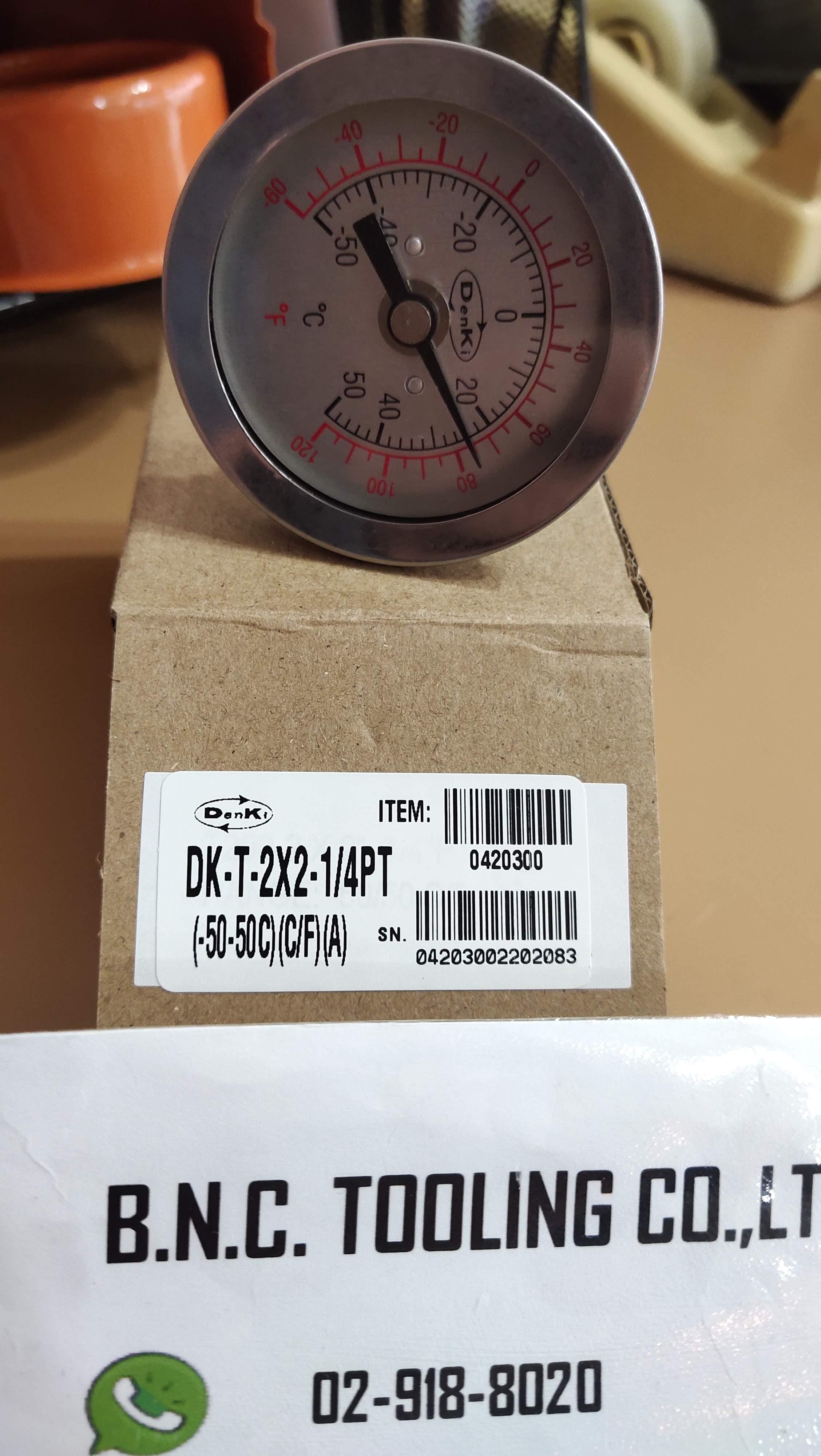รีวิว Thermomerte DK-T (2"x 2" x -50-50C x 1/4PT) Temp Gauge,DENKI,ThermometerDENKI Thermometer Gauge เกลียวออกหลัง (DK-T Sierie) Meterial : All Stainless Steel