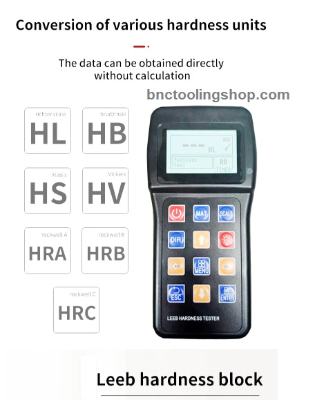 Metal Leeb Hardness Tester stainless Steel Alloy copper Hardness Measuring Meter HRC HL HB HV HS HRB Hardness Testing Gauge Brand : SOONDA