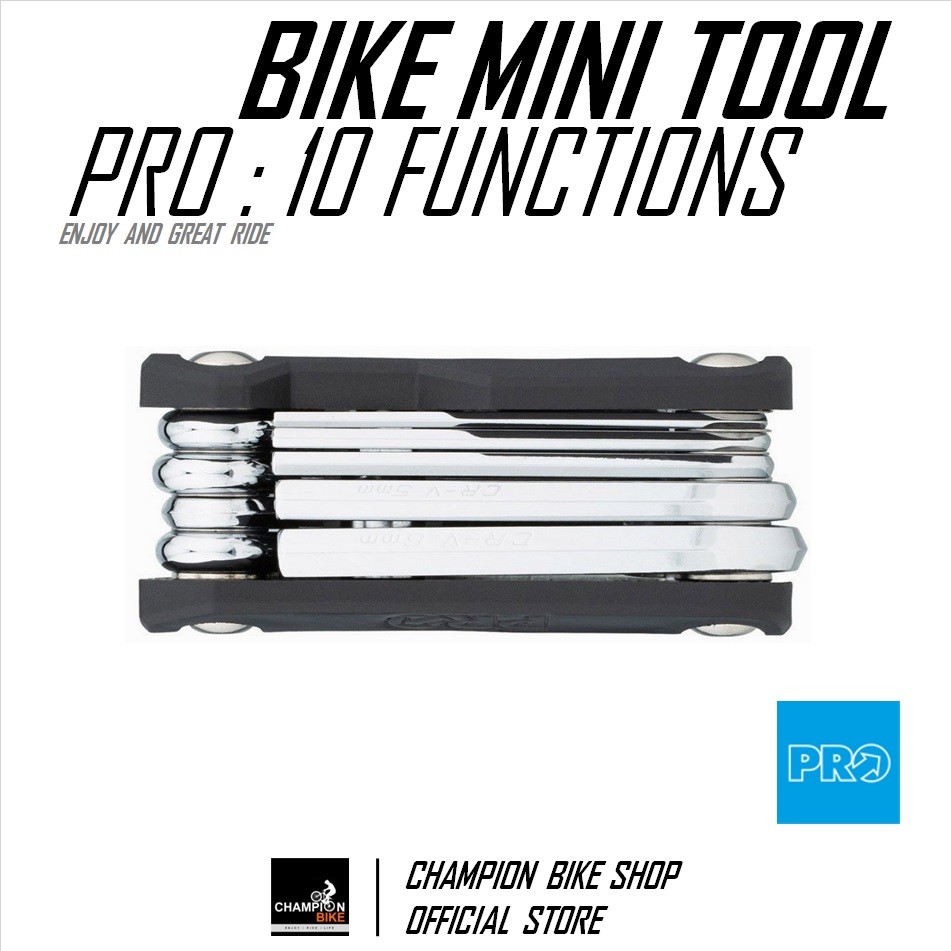 ชุดเครื่องมือพับจักรยาน 10 ชิ้น PRO : MINITOOL 10 - BIKE FOLDING MULTI TOOL 10 IN 1