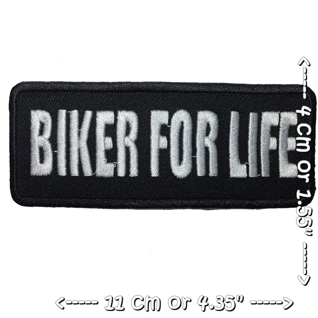 Biker for Life Racing ตัวรีดติดเสื้อ อาร์มรีด อาร์มปัก ตกแต่งเสื้อผ้า หมวก กระเป๋า แจ๊คเก็ตยีนส์ Quote Embroidered Iron on Patch