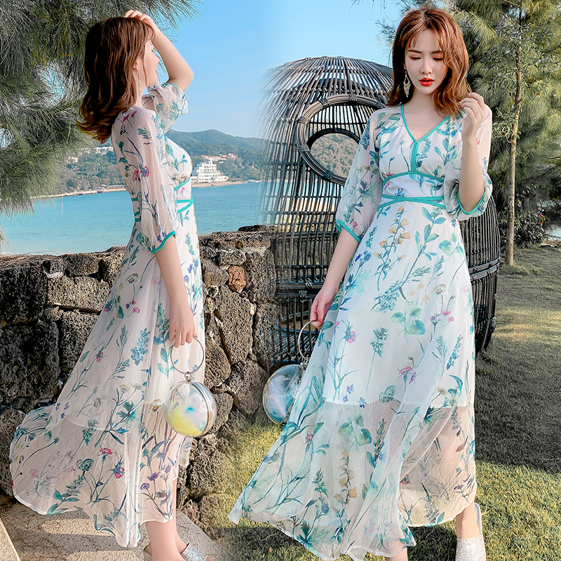 ชุดแม็กซี่เดรสสวยๆๆ ผ้าชีฟองพริ้วๆๆ ส่งฟรี ems