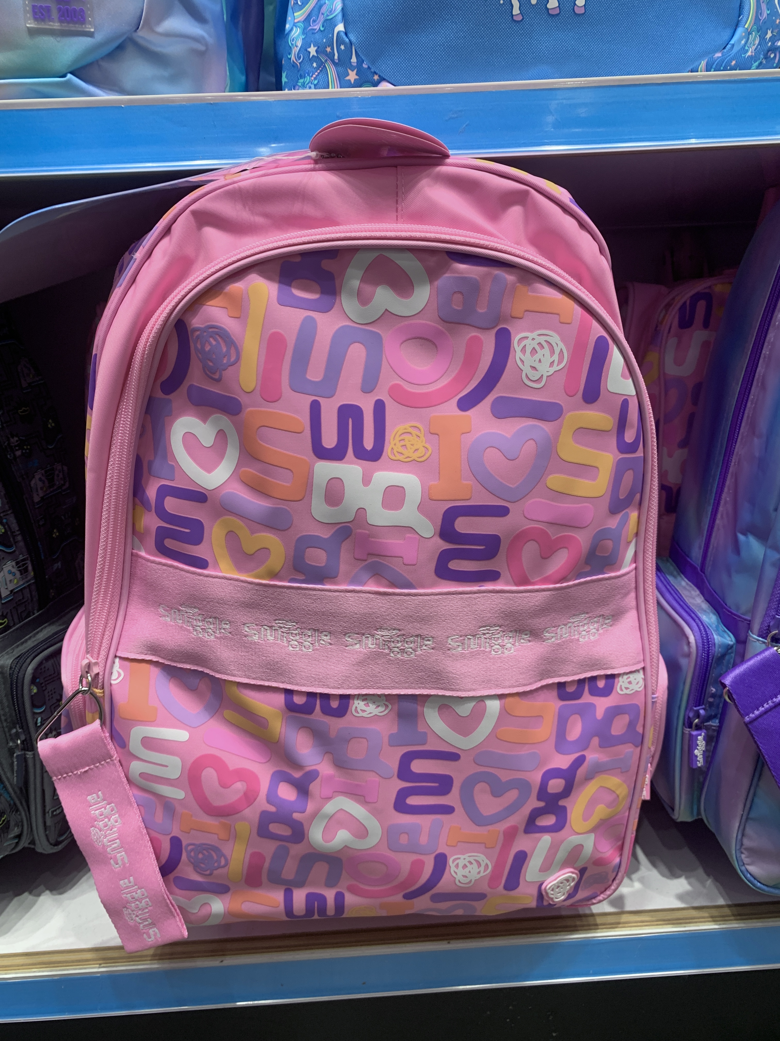 เป้ล้อลากมีไฟ Smiggle Light up Trolly backpack- Smiggler ชมพู