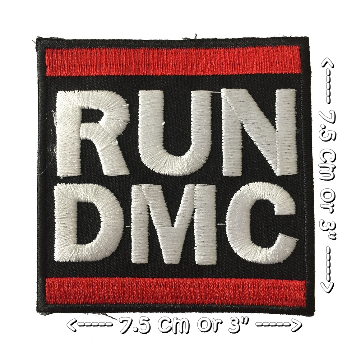 Run DMC วงดนตรี ร็อค เฮฟวี่เมทัล พังค์ ตัวรีดแบบปัก อาร์มปัก ตัวรีดติดเสื้อ ตัวรีด ติดกระเป๋า ติดหมวก ติดแจ๊คเก็ต Rock Iron on Embroidered Patch
