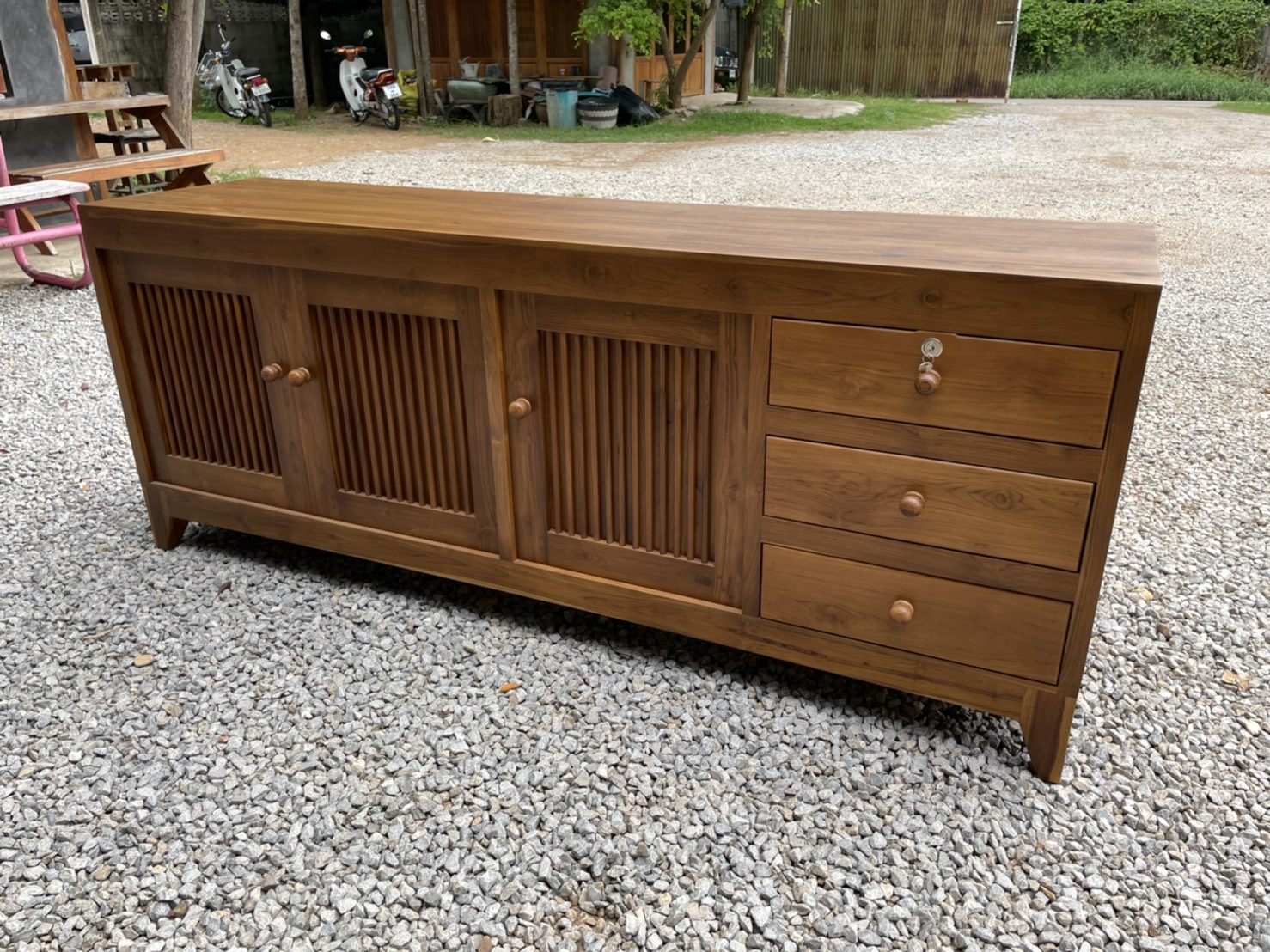 ตู้เก็บของบานซี่กลม 3 ลิ้นชัก