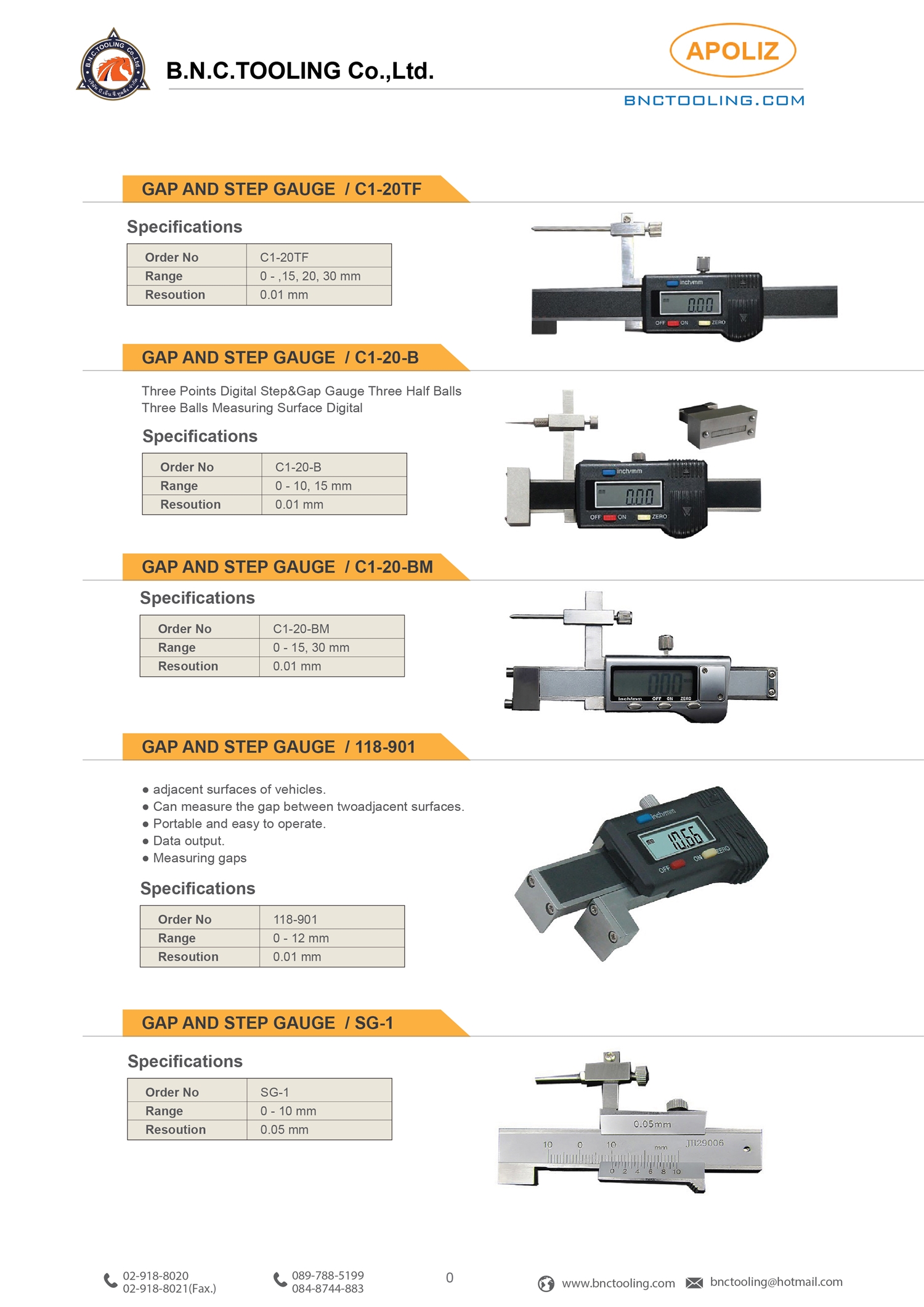 Digital Step & Gap Gauge C1-10TF : Electronic Digital step gap gauge high/depth vernier caliper face difference measuring gauge. Range : 10 mm Reading 0.01 mm