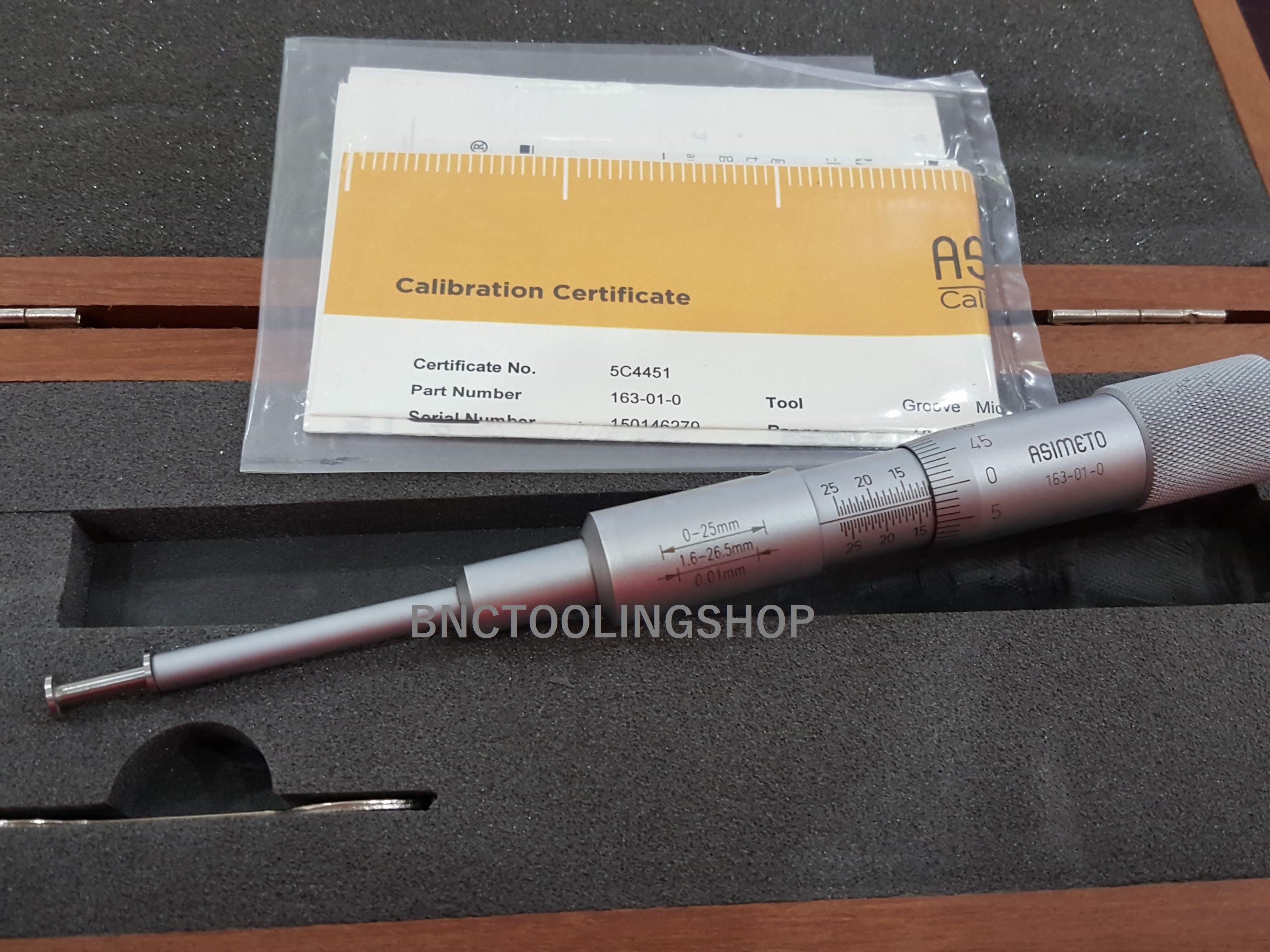 Groove Micrometers, ASIMETO,Groove Micrometers,163-01-0 ( 0-25 mm Outside)