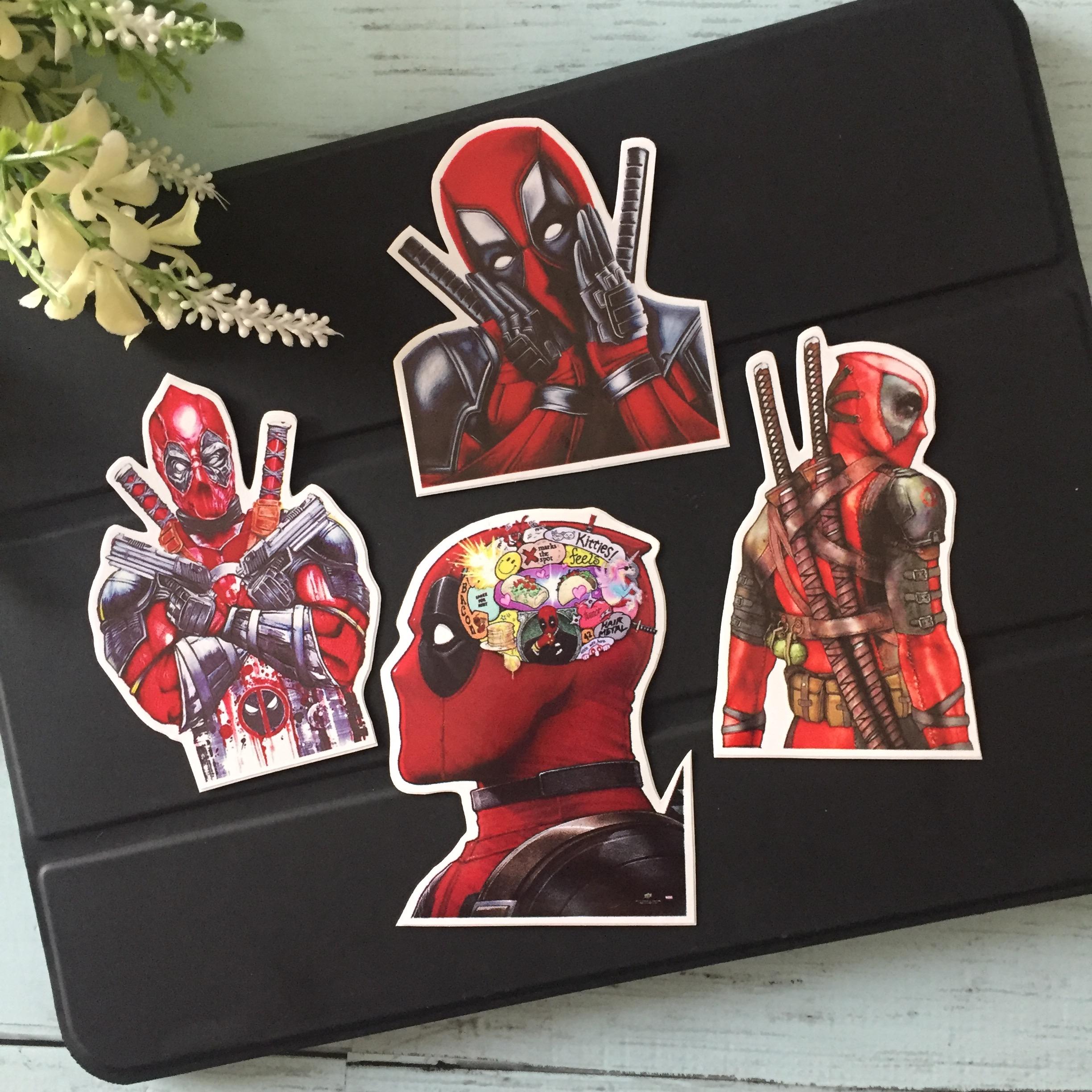 เดดพูล Deadpool สติกเกอร์ เคลือบกันน้ำ ติดกระเป๋าเดินทาง มอเตอร์ไซด์ Laptop เคสโทรศัพท์ กระบอกน้ำ Waterproof Decal Sticker