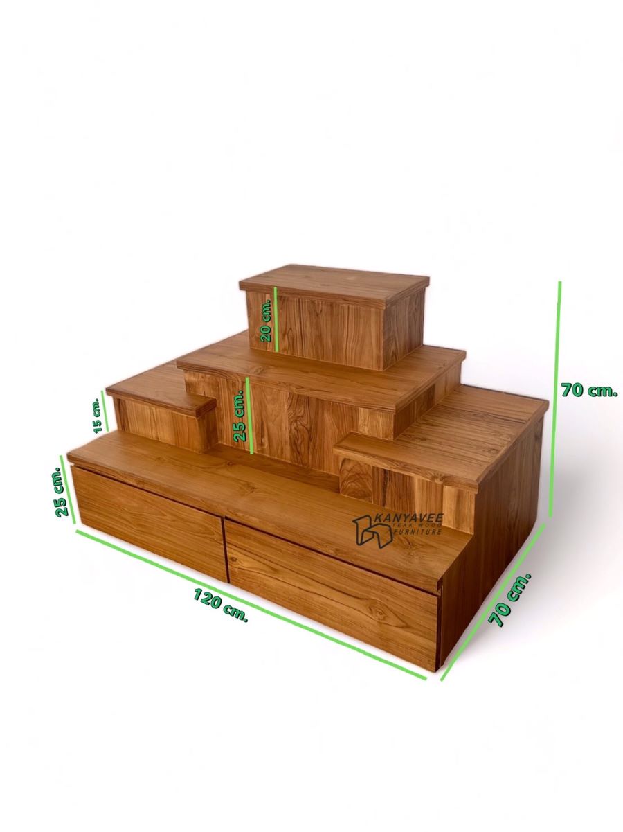 โต๊ะหมู่บูชาโมเดิร์นไม้สัก