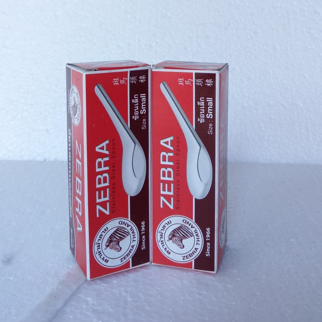 Zebra ช้อนสแตนเลสเล็ก ช้อนขนมหวาน (แพ็คละ 12 คัน) ตราหัวม้าลาย