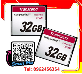 TransCend, Compact Flash Card, CF Card,32Gb,CF220i,Industrial Grade,Industrial Temp,TS32GCF220I