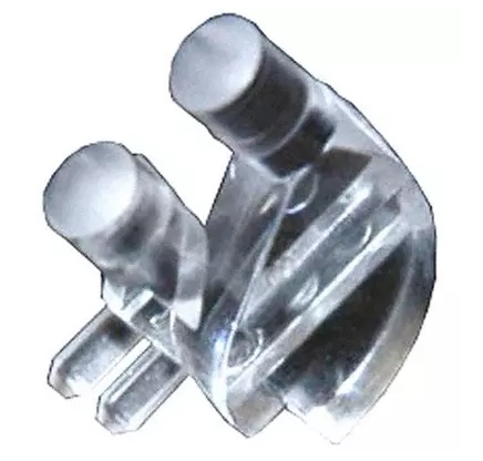 Dialight Light Pipe 2 High Clear Rigid Round with Flat Top, 4.3mm Board Mount, Press Fit, Right Angle