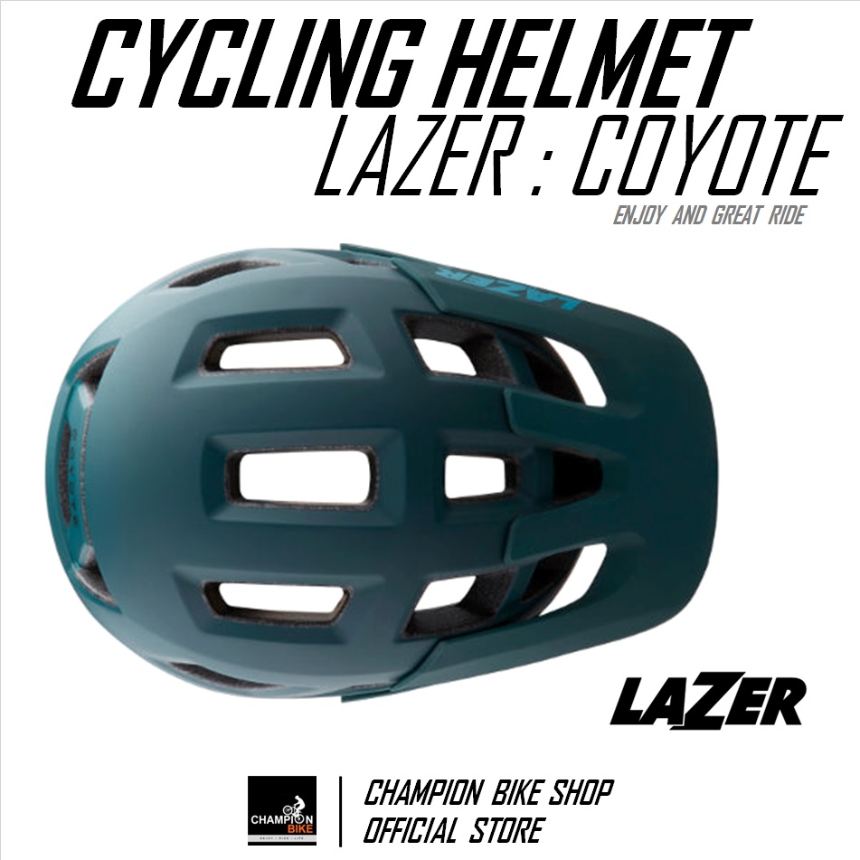 หมวกจักรยาน LAZER : COYOTE MTB BIKE HELMET สีน้ำเงินเข้มด้าน