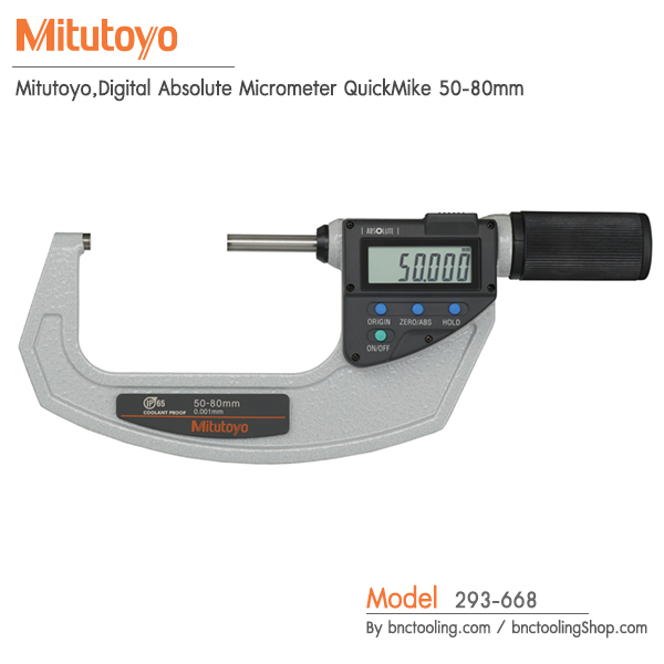 Mitutoyo,Digital Absolute Micrometer QuickMike 50-80mm,293-668