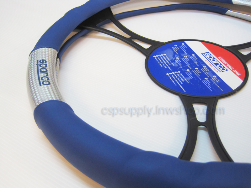 หุ้มพวงมาลัย Sparco Kevla น้ำเงิน *หมด*