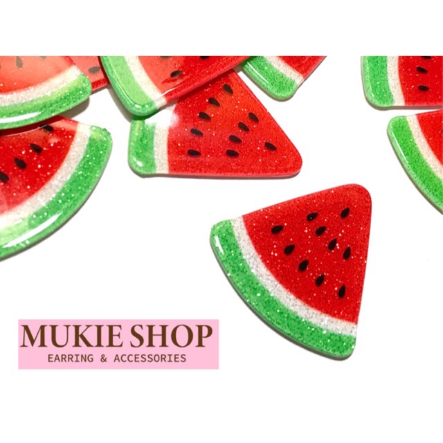 DIY เรซิ่น แตงโมเสี้ยวสีสดสวย แพ็ค 10 ชิ้น