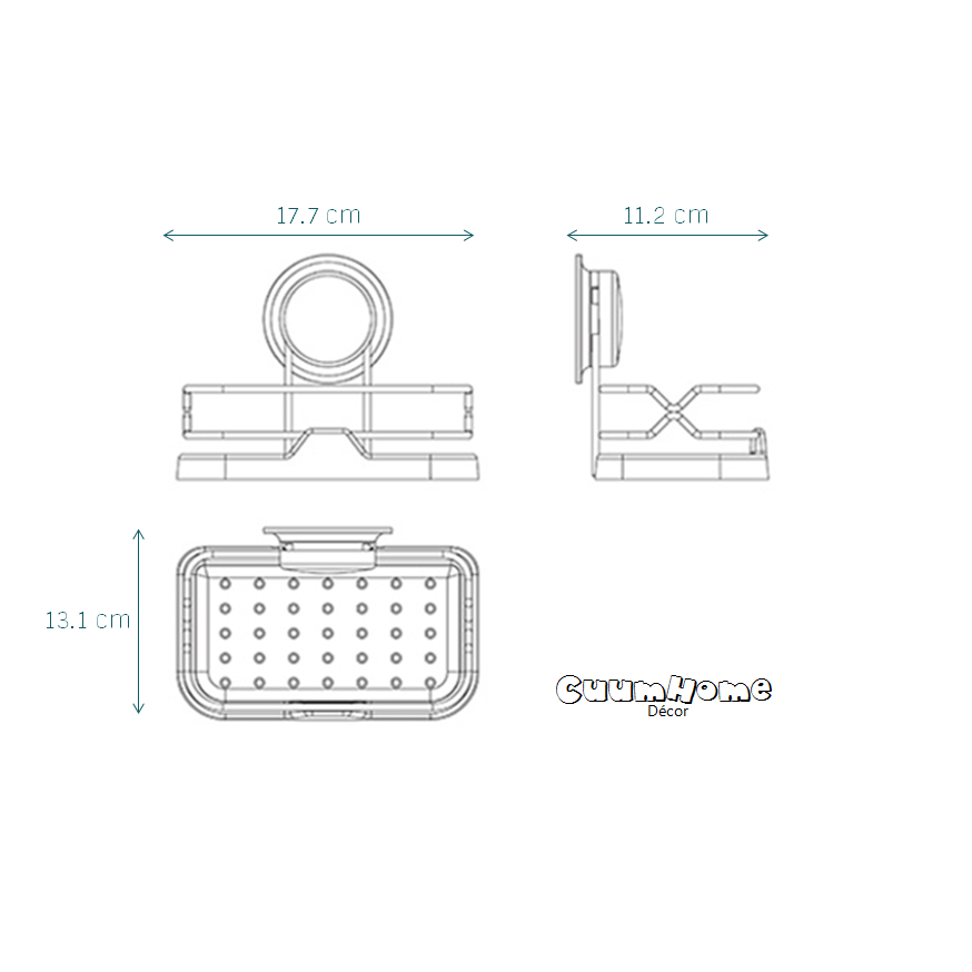 VR-04 ชั้นวางอุปกรณ์ ขนาดเล็กพร้อมรูระบาย ไม่ต้องเจาะผนัง
