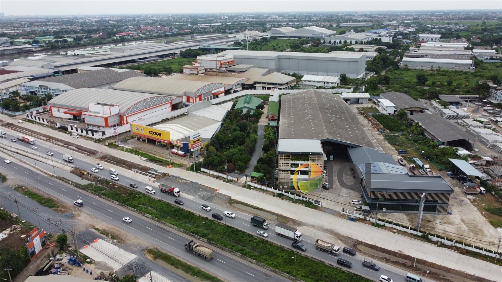 ขายที่ดิน 4-0-10 ไร่ พร้อมอาคารสำนักงาน และบ้านพักอาศัย 3 ชั้น ถนนบางบัวทอง – สุพรรณบุรี #LB52 - 000791