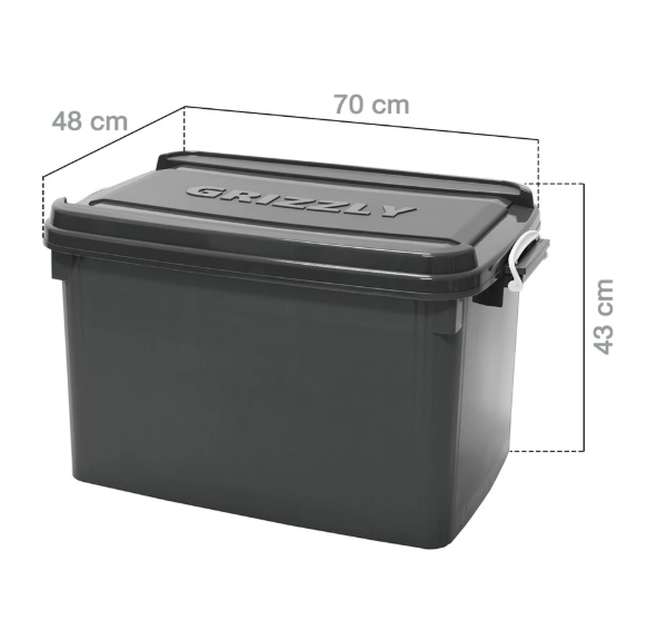 กล่องอเนกประสงค์พร้อมล้อและฝาล็อก 100 ลิตร (no.2018) ลังพลาสติกอย่างดี 100 ลิตร ขนาด 70 x 48 x 43 ซม.