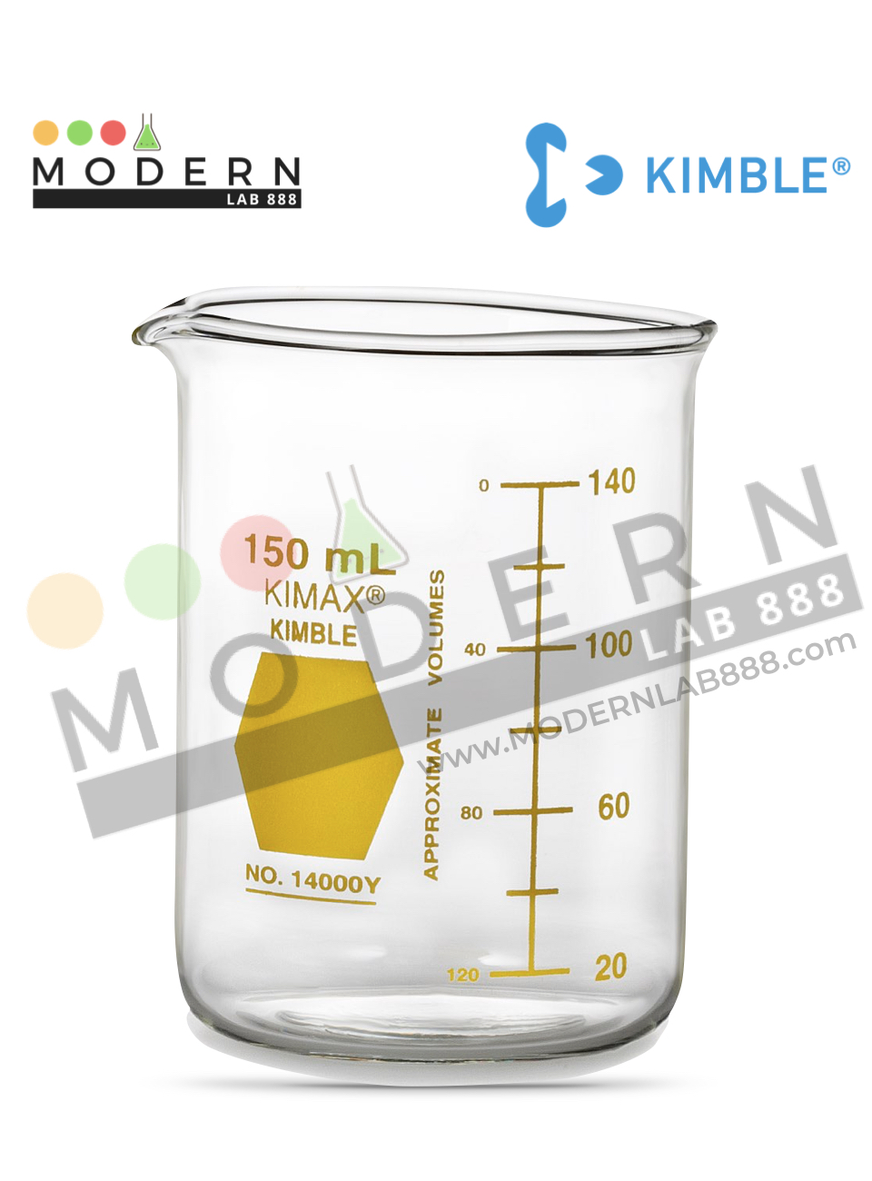 1000ml. บีกเกอร์ทรงเตี้ยหลากสี / 1000ml. Colorware Low Form Griffin Beakers