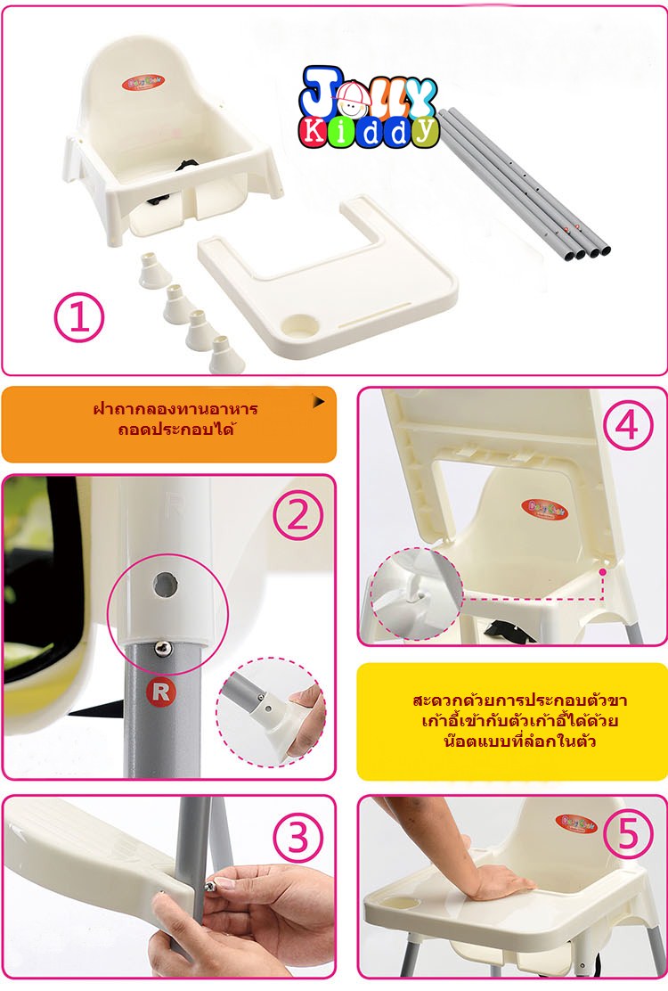 C10157 เก้าอี้ High Chair นั่งทานข้าวสำหรับเด็ก