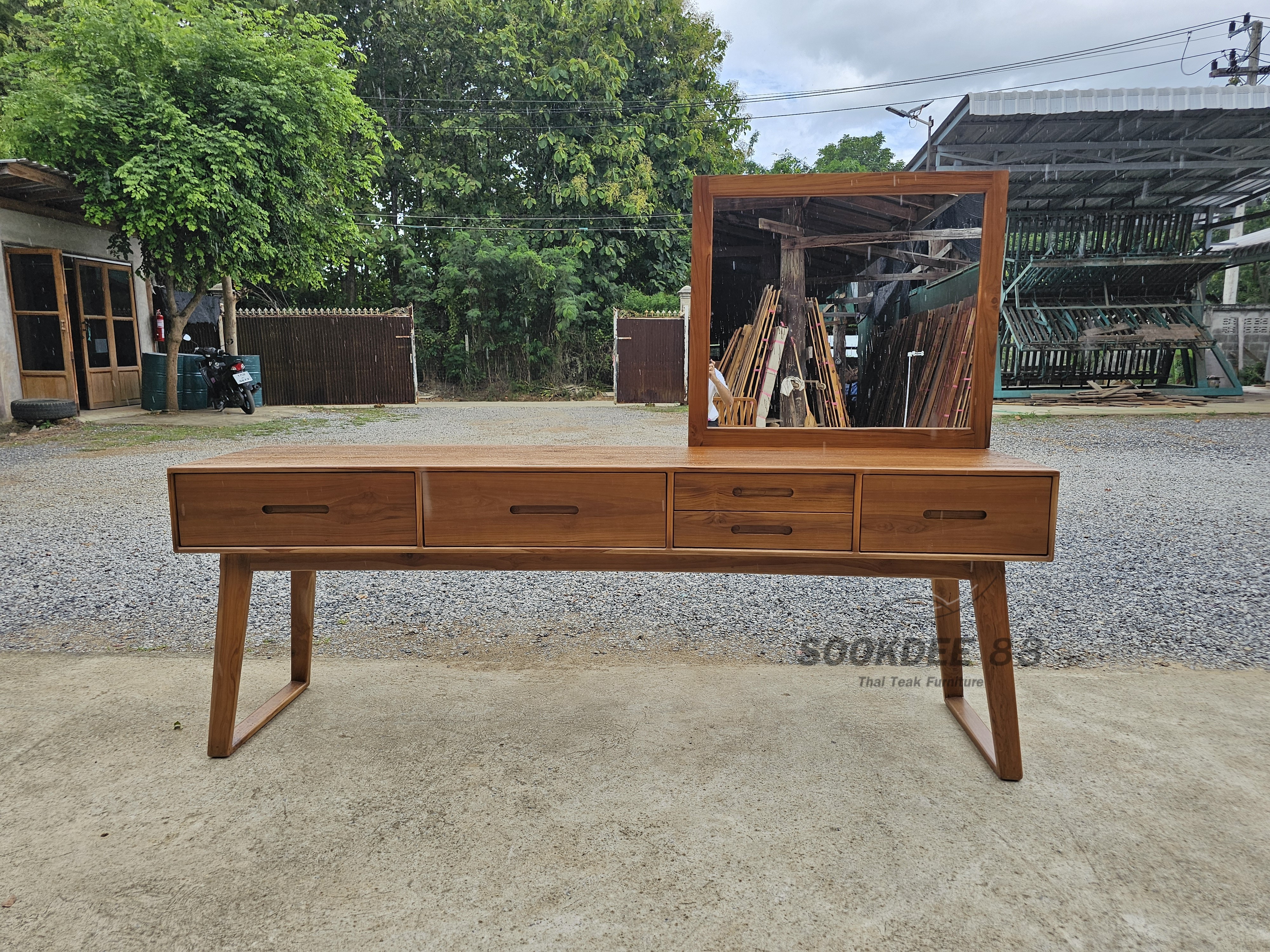 โต๊ะเครื่องแป้งผสมโต๊ะทำงาน