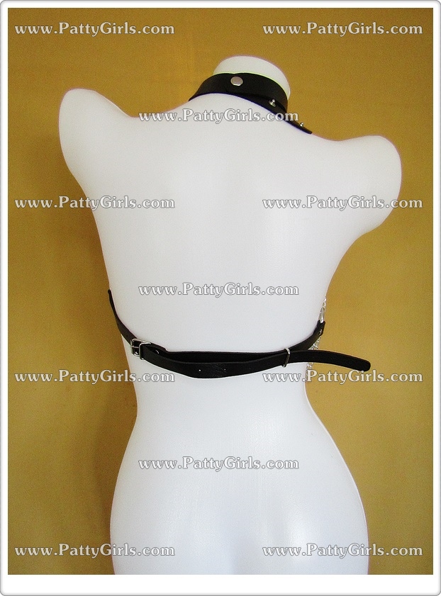 A073 บอดี้เชนบราเซ็กซี่ ชุดสายหนังแต่งโซ่ประดับหน้าอกเซ็กซี่ ***เหมาะกับขนาด M-XL