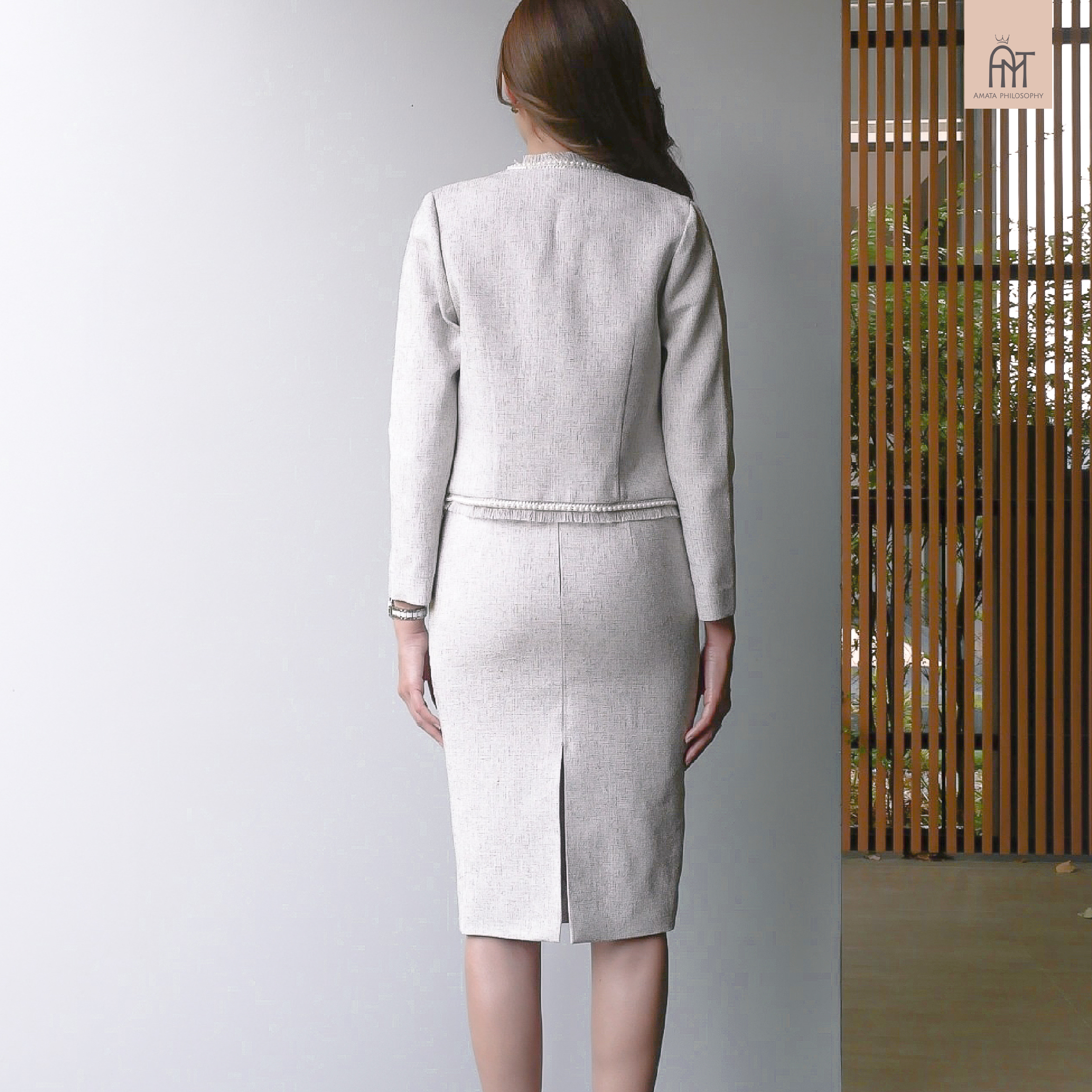 AMATA เสื้อเบลเซอร์ครอป Brown sugar jelly