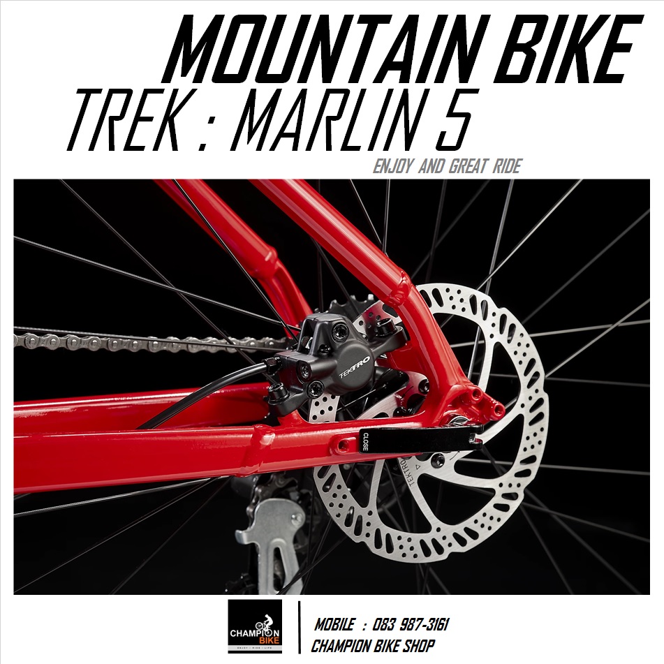 จักรยานเสือภูเขา TREK MARLIN 5 DISC MOUNTAIN BIKE - 2022 สีแดง-ขาว