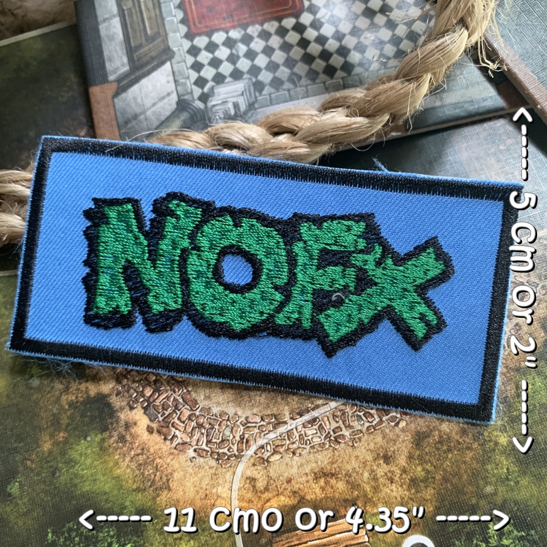 NOFX วงดนตรี ร็อค เฮฟวี่เมทัล พังค์ ตัวรีดแบบปัก อาร์มปัก ตัวรีดติดเสื้อ ตัวรีด ติดกระเป๋า ติดหมวก ติดแจ๊คเก็ต Rock Iron on Embroidered Patch