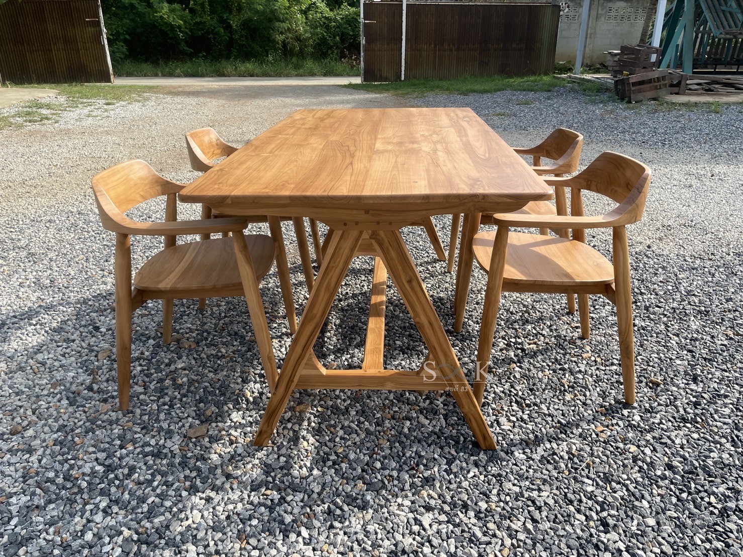 ชุดโต๊ะกินข้าวมินิมอลขาเอ