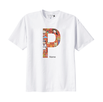 เสื้อลายตัวอักษร A-Z