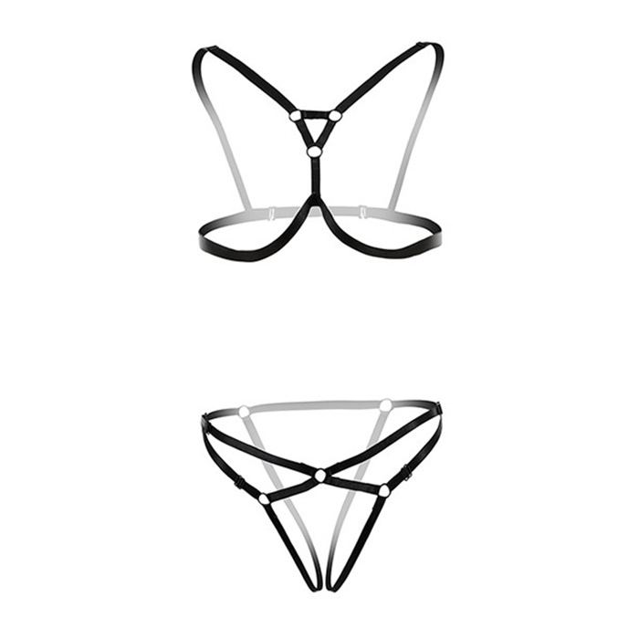 A099-17 ชุดอีโรติก ชุดชั้นในเซ็กซี่สไตล์ SM ตัวชุดมาในแบบสายรัดยางยืดเชื่อมต่อกันเป็นชุดชั้นใน รหัสนี้มาในแบบ 2 ชิ้นบนล่างตามรูปถ่ายสินค้าจริงเลยค่ะ