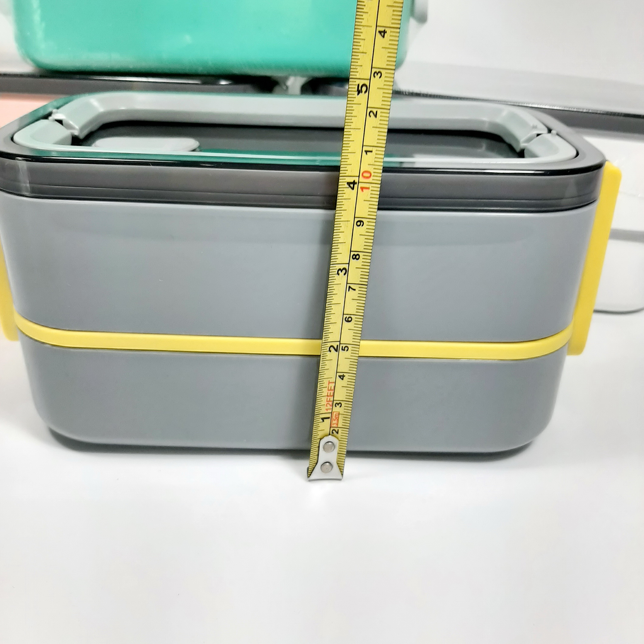 กล่องข้าวพลาสติก 2 ชั้น มีหูหิ้ว (