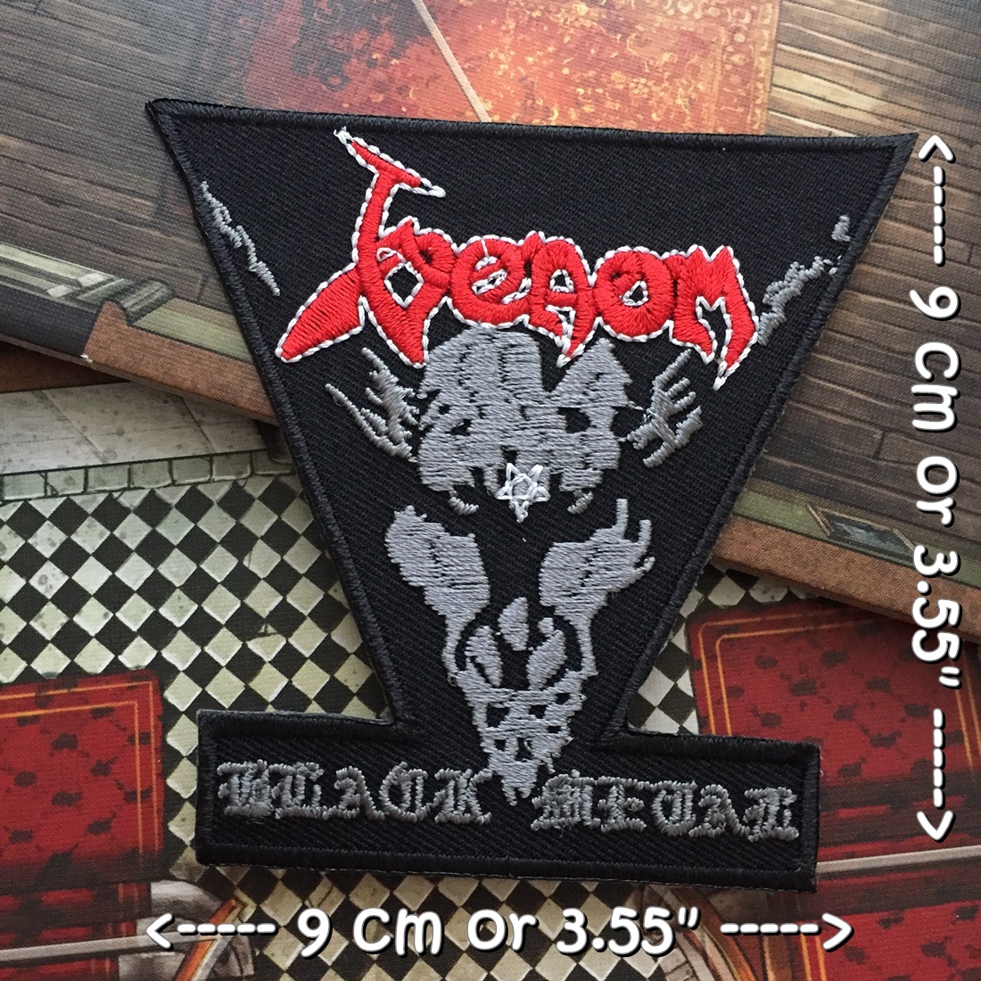 Venom วงดนตรี ร็อค เฮฟวี่เมทัล พังค์ ตัวรีดแบบปัก อาร์มปัก ตัวรีดติดเสื้อ ตัวรีด ติดกระเป๋า ติดหมวก ติดแจ๊คเก็ต Rock Iron on Embroidered Patch