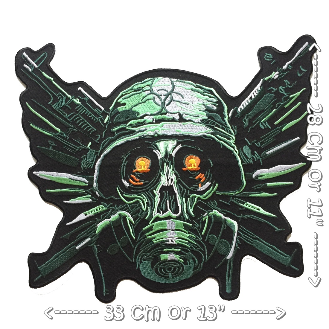 ทหาร Army ไบค์เกอร์ Biker ตัวรีดติดเสื้อ อาร์มรีด อาร์มปัก ตกแต่งเสื้อผ้า หมวก กระเป๋า แจ๊คเก็ตยีนส์ Embroidered Iron on Patch ไซส์ใหญ่