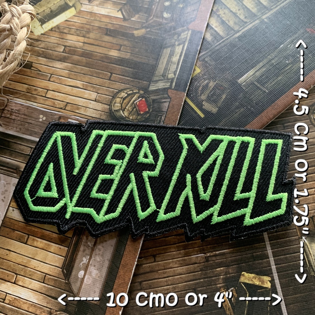 Overkill วงดนตรี ร็อค เฮฟวี่เมทัล พังค์ ตัวรีดแบบปัก อาร์มปัก ตัวรีดติดเสื้อ ตัวรีด ติดกระเป๋า ติดหมวก ติดแจ๊คเก็ต Rock Iron on Embroidered Patch