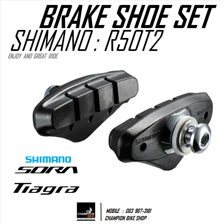 ยางเบรคเสือหมอบ SHIMANO : CLARIS SORA TIAGRA BR-4600 BRAKE SHOE SET FOR RIM BRAKE