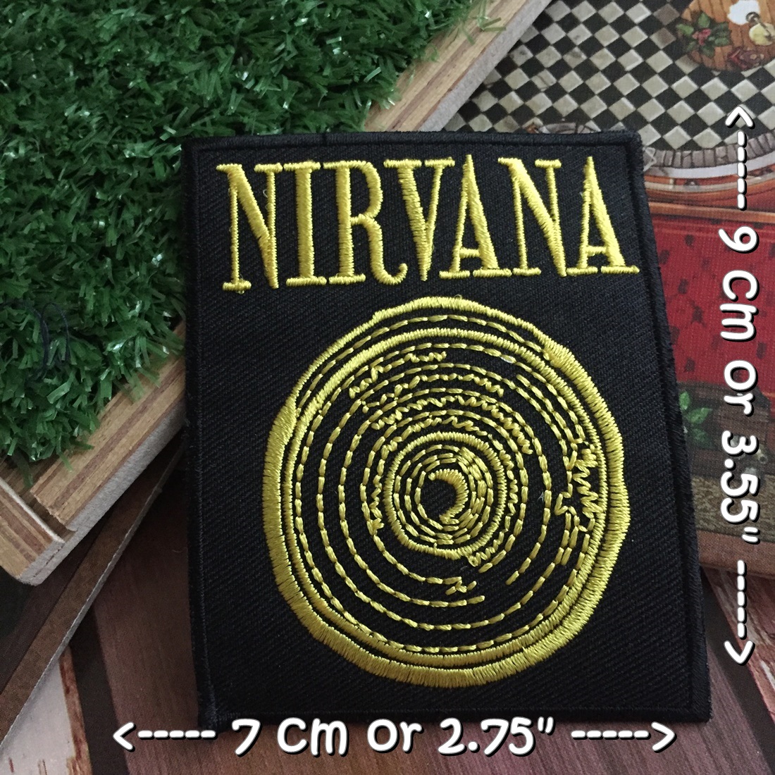 Nirvana วงดนตรี ร็อค เฮฟวี่เมทัล พังค์ ตัวรีดแบบปัก อาร์มปัก ตัวรีดติดเสื้อ ตัวรีด ติดกระเป๋า ติดหมวก ติดแจ๊คเก็ต Rock Iron on Embroidered Patch