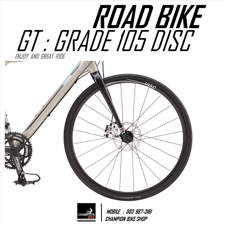 จักรยานเสือหมอบ GT : GRADE ALLOY 105 DISC ROAD BIKE - 2016