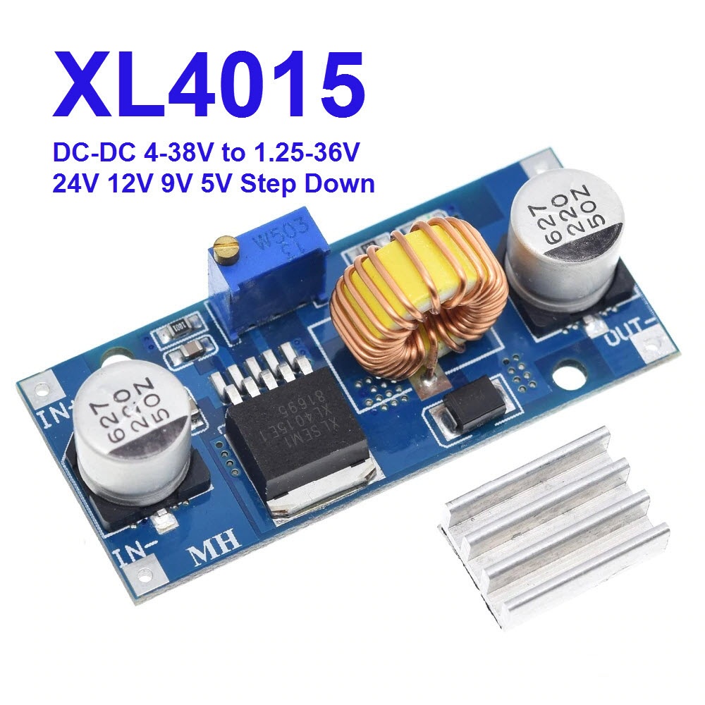 XL4015 DC-DC 4-38V to 1.25-36V Step Down Adjustable Power Module