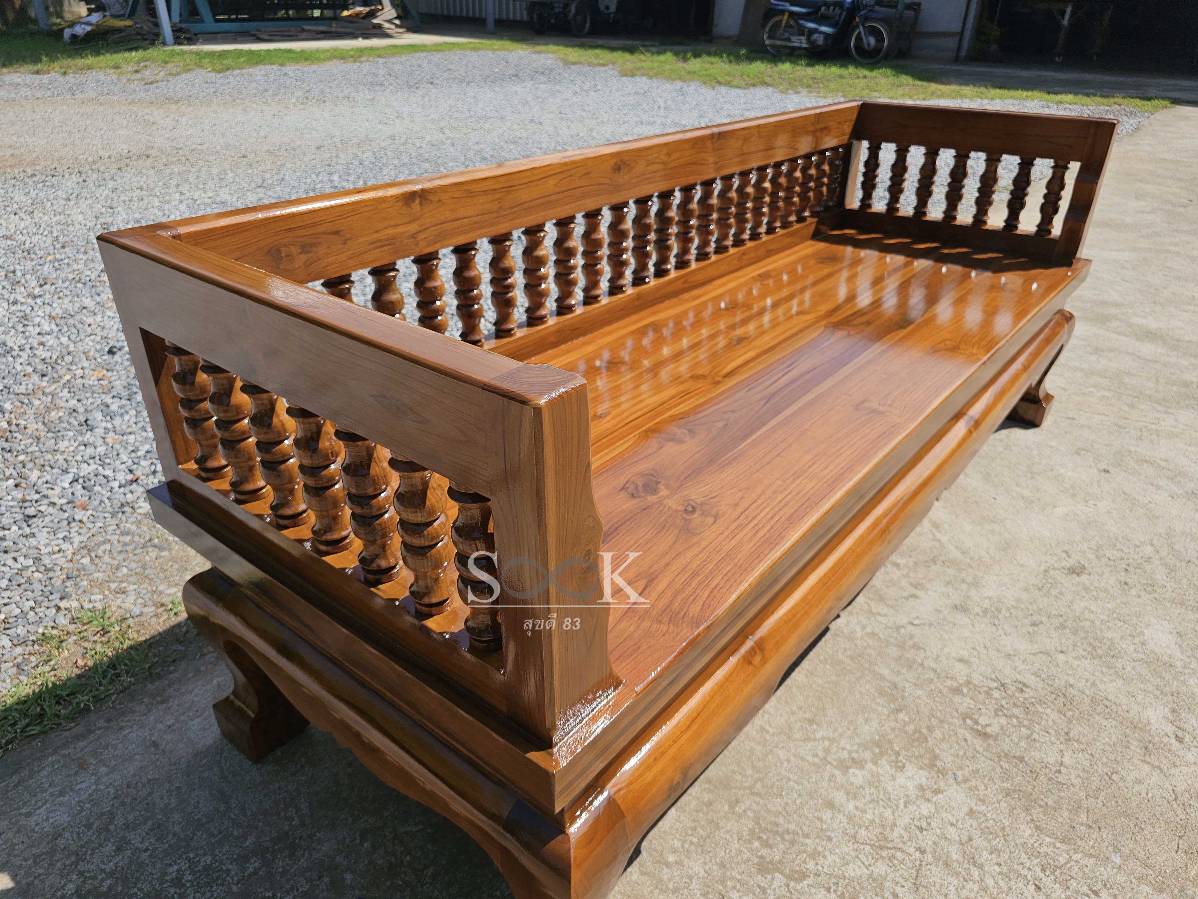 แหย่งโซฟาลูกกลึงพนักตรง (เคลือบด้าน)