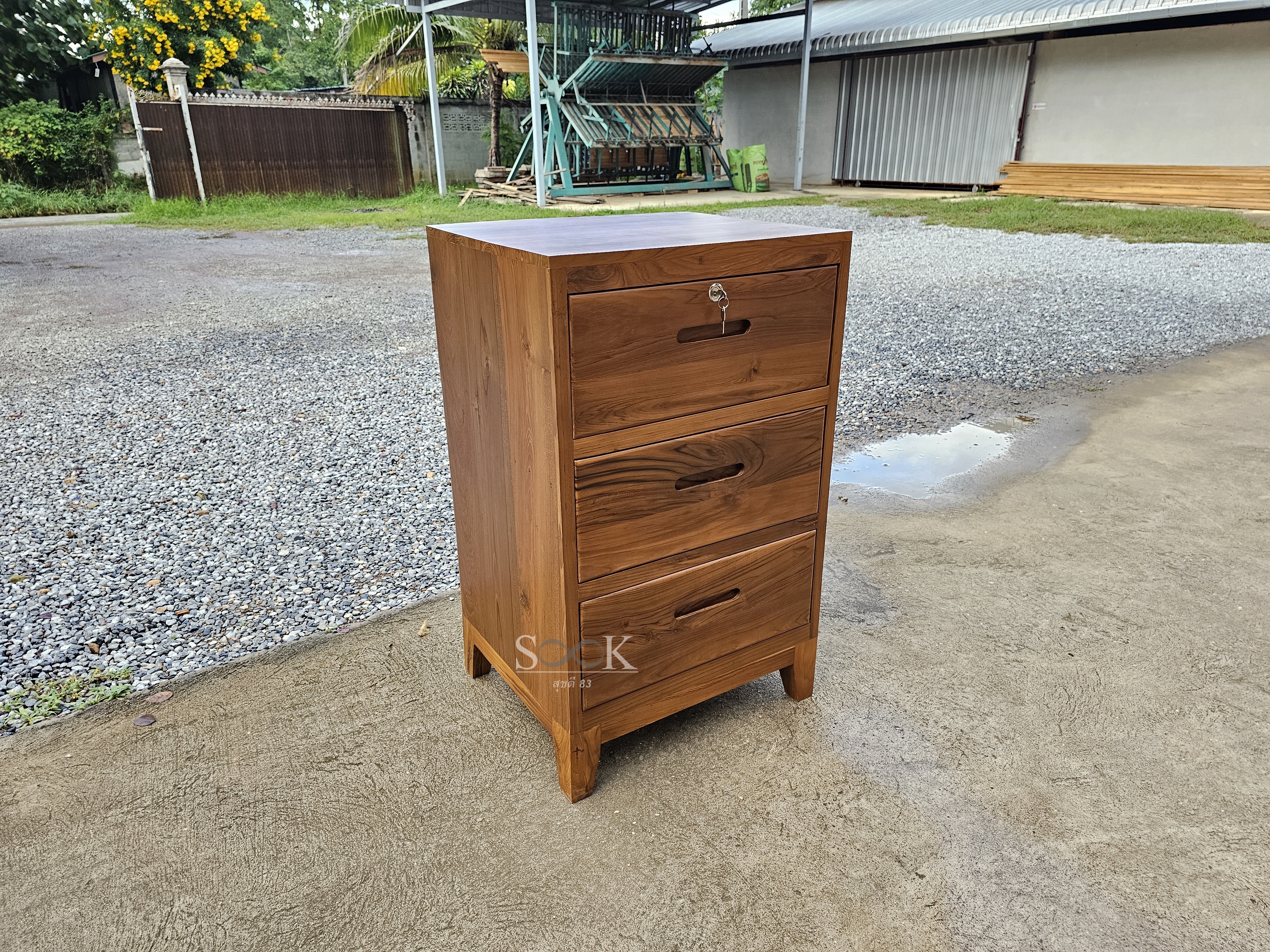 ตู้เอกสารจัมโบ้ 3 ลิ้นชัก ขาโมเดิร์น